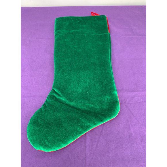 Felted Vintage Christmas stocking handmade Santa Climbing into Chimney - Picture 2 of 12